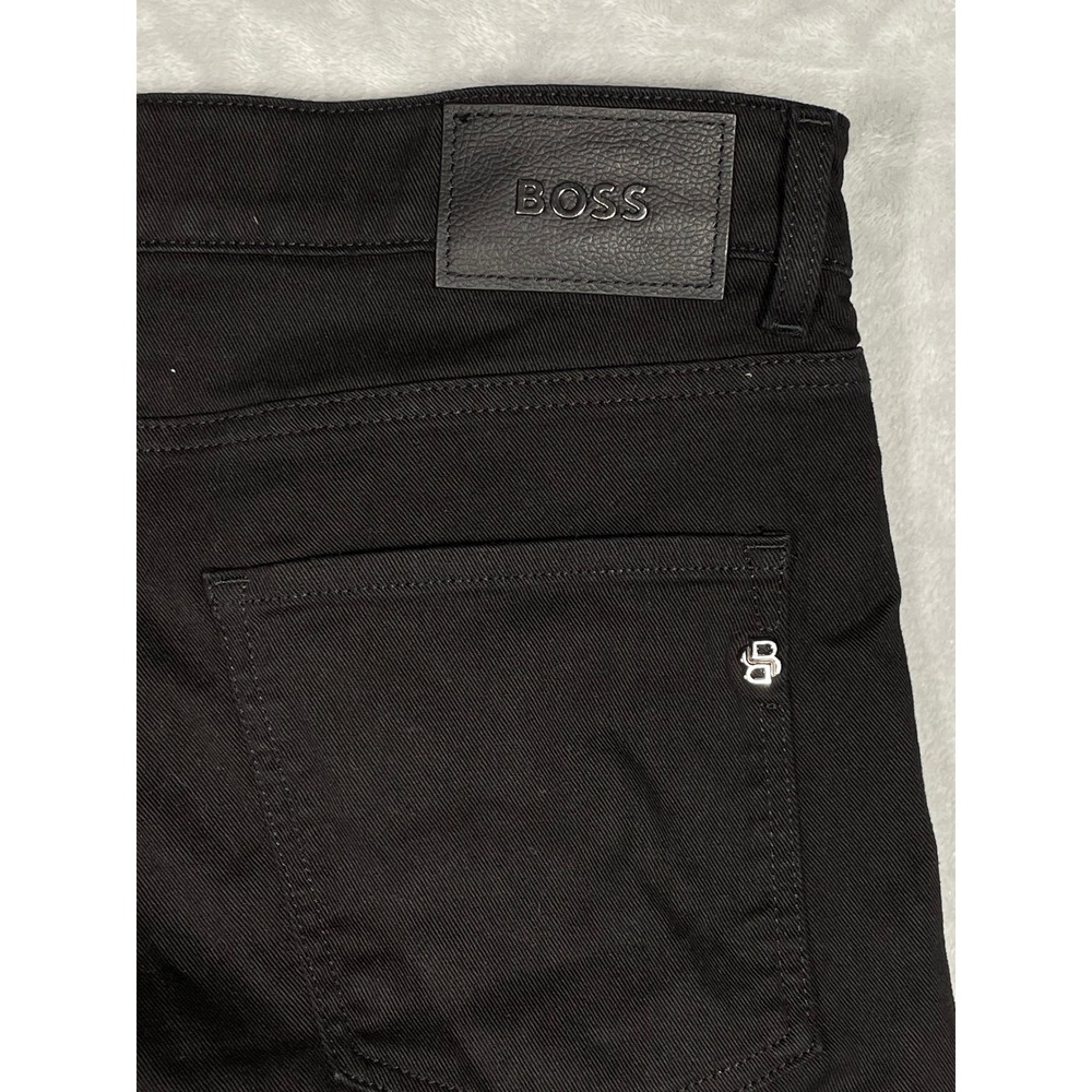 Hugo Boss Delaware Slim Fit Black Jeans Mens 33x30 Cotton Stretch Denim Pants